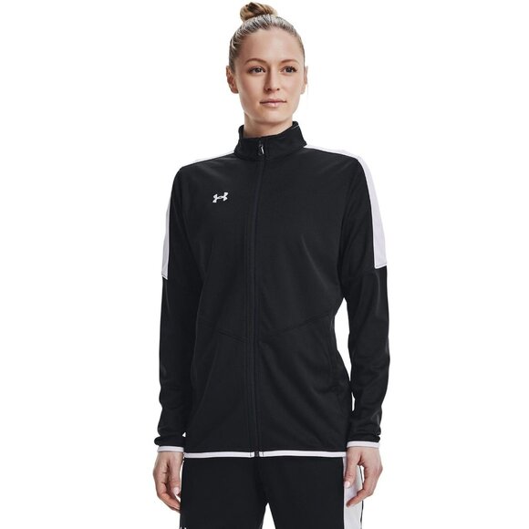 Under Armour Women Rival Knit 1/2 Turtleneck Jacket 1326774-001 Black Size Small - Picture 2 of 5